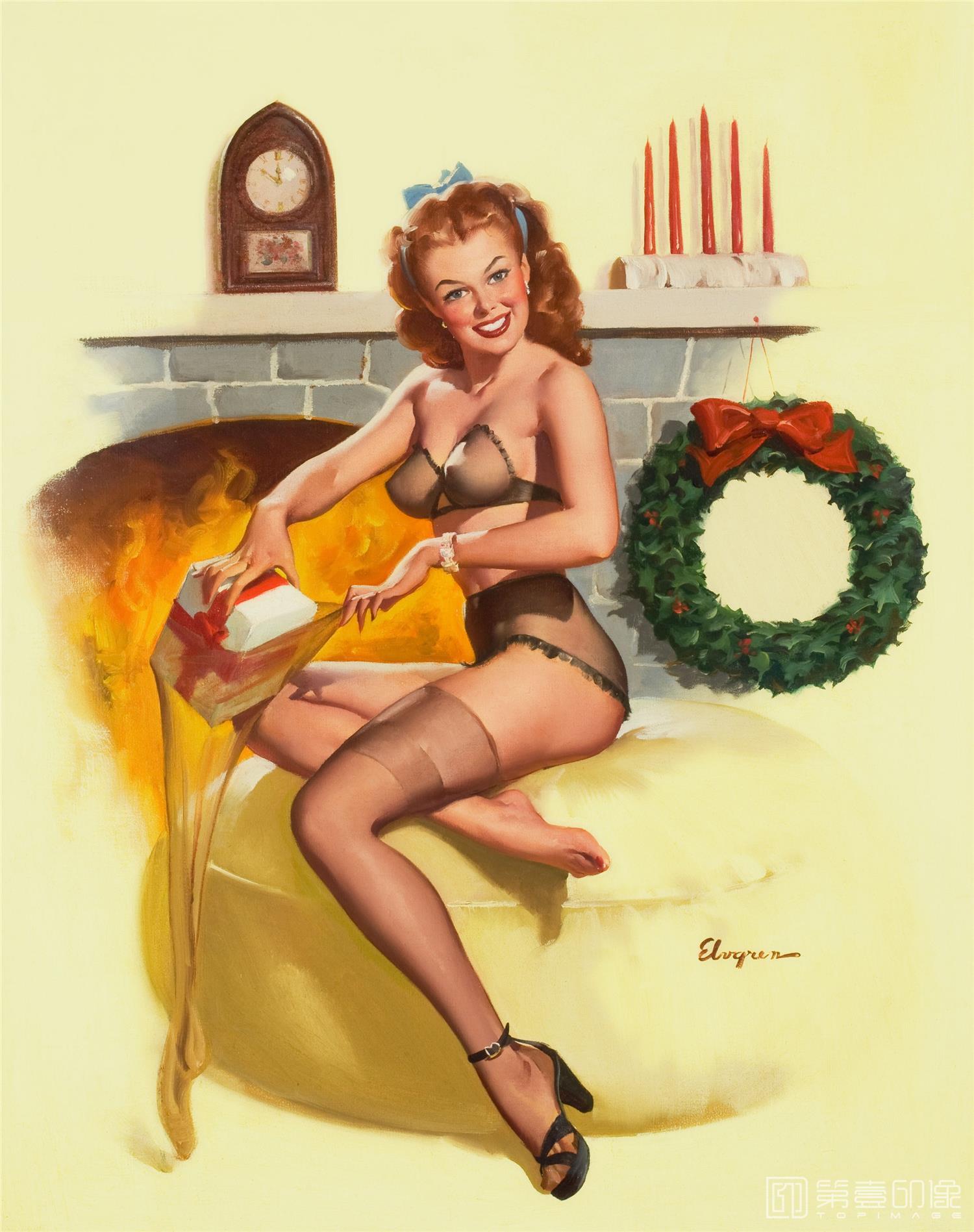 油画-吉尔·艾尔夫格雷恩 Gil Elvgren 作品集-165